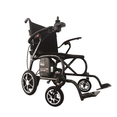 Compacte elektrische rolstoel met koolstofvezelframe en borstelloze motoren