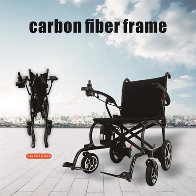 910mm*610mm*875mm Mini Full Carbon Fiber Elektrische rolstoel 11.5kg 330lbs Belasting