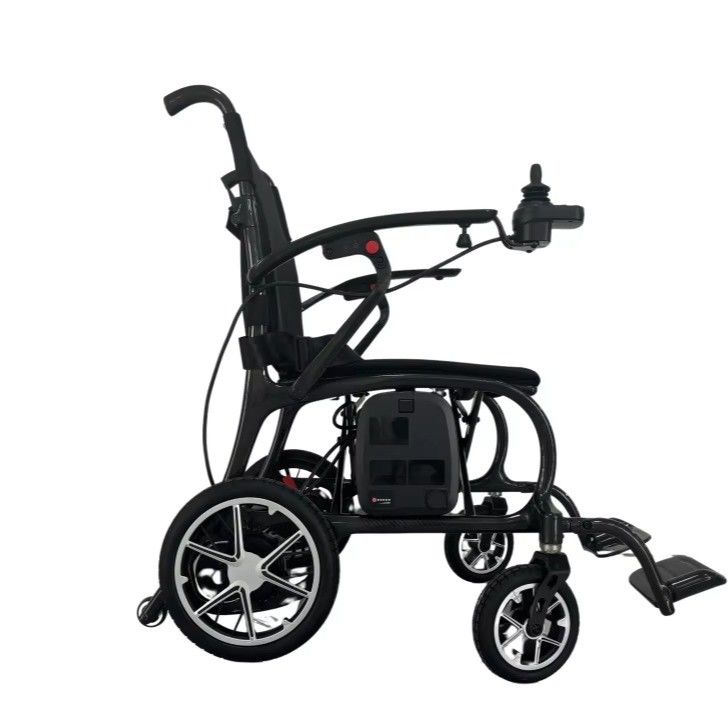 COBON FIBER COLOR Mini elektrische rolstoel 300lbs laden geüpgraded voor vliegreizen